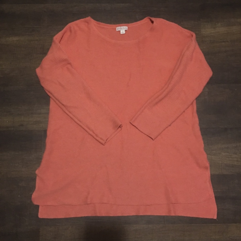 [Merona] $1 BUNDLE Coral Ribbed Top - Picture 4 of 6